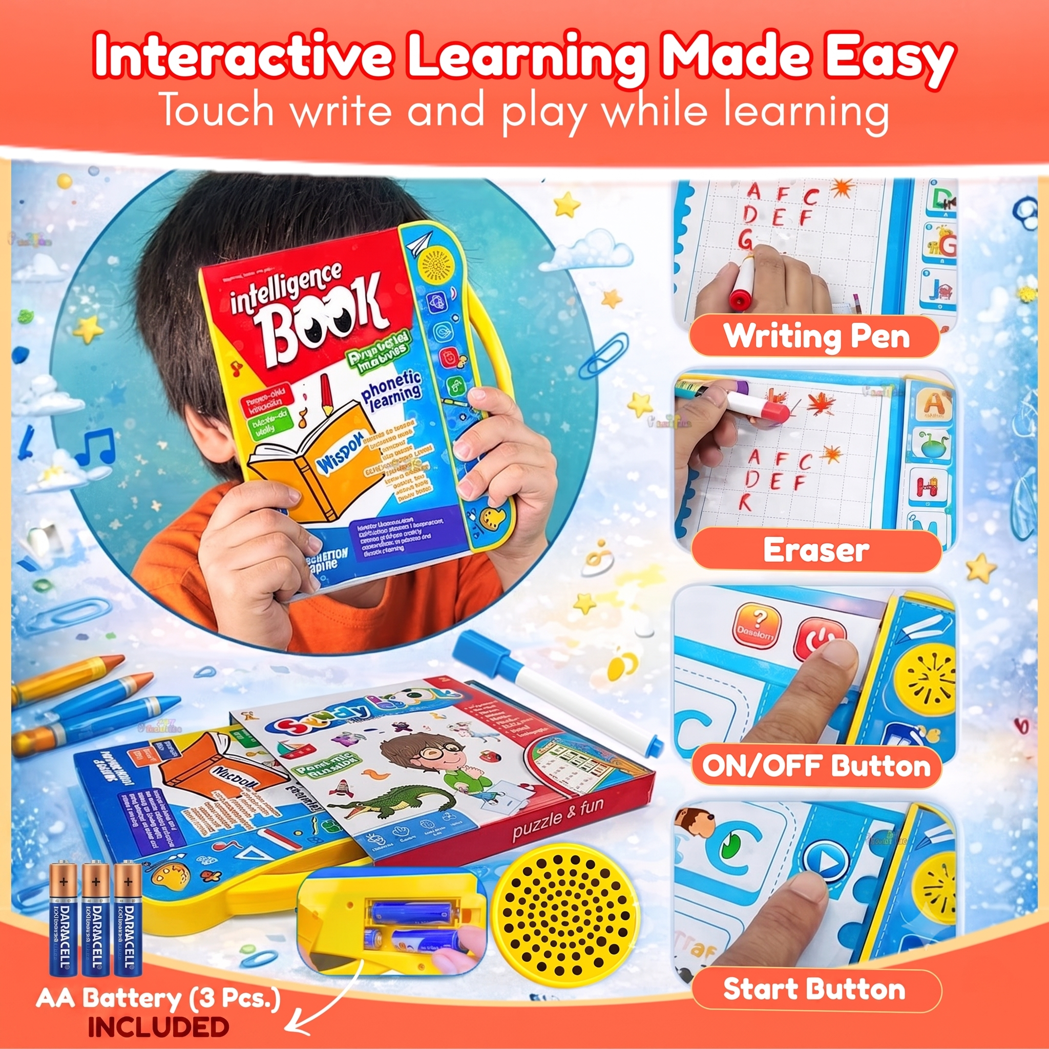 Interactive Smart Learning Book for Kids | Educational Talking E-Book